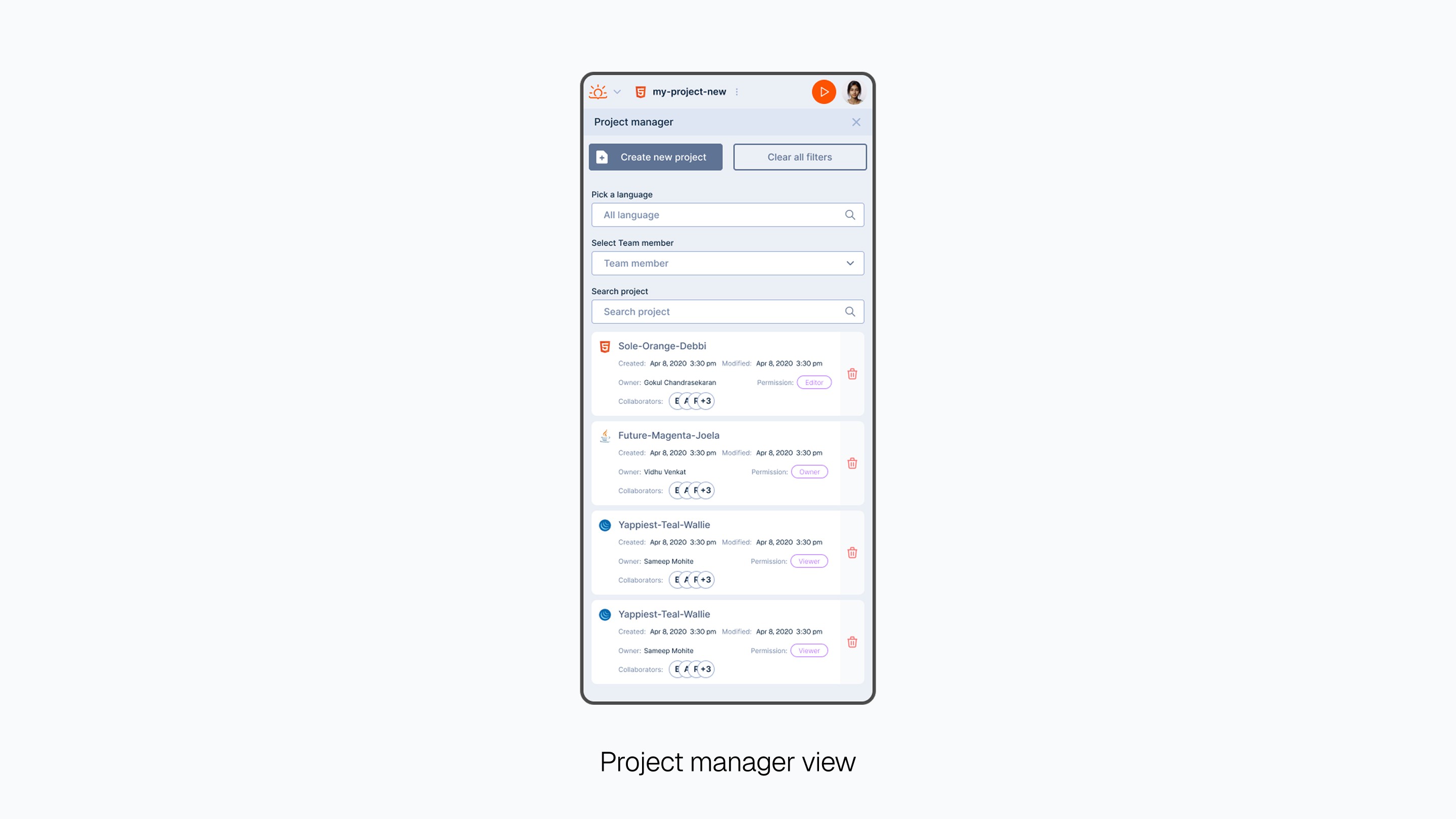 JDoodle Mobile Interface 03