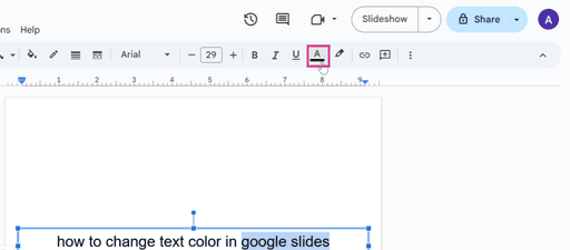 How to change text color in Google Slides