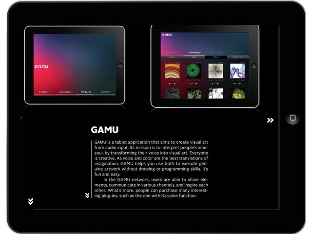 a screenshot with gamu and a paragraph on an iPad