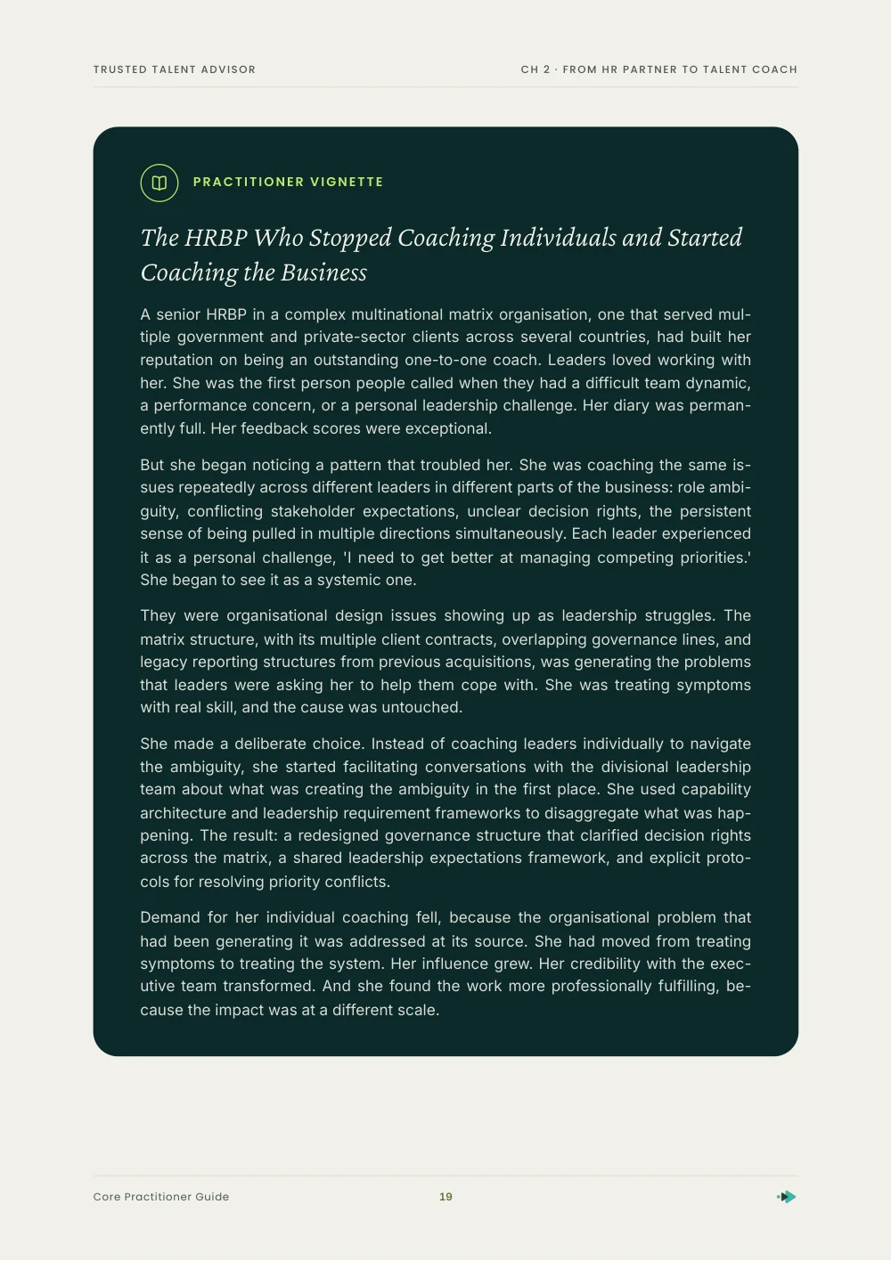 A practitioner vignette from Chapter 2