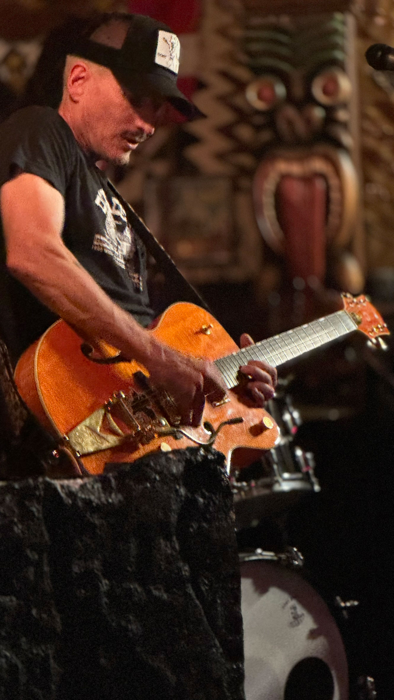 Messer Chups ripping it up at Moe's Alley in Santa Cruz.
