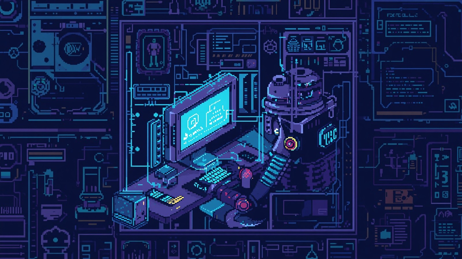 32x32 pixel image showing a robot representing Facebook MCP/CLI