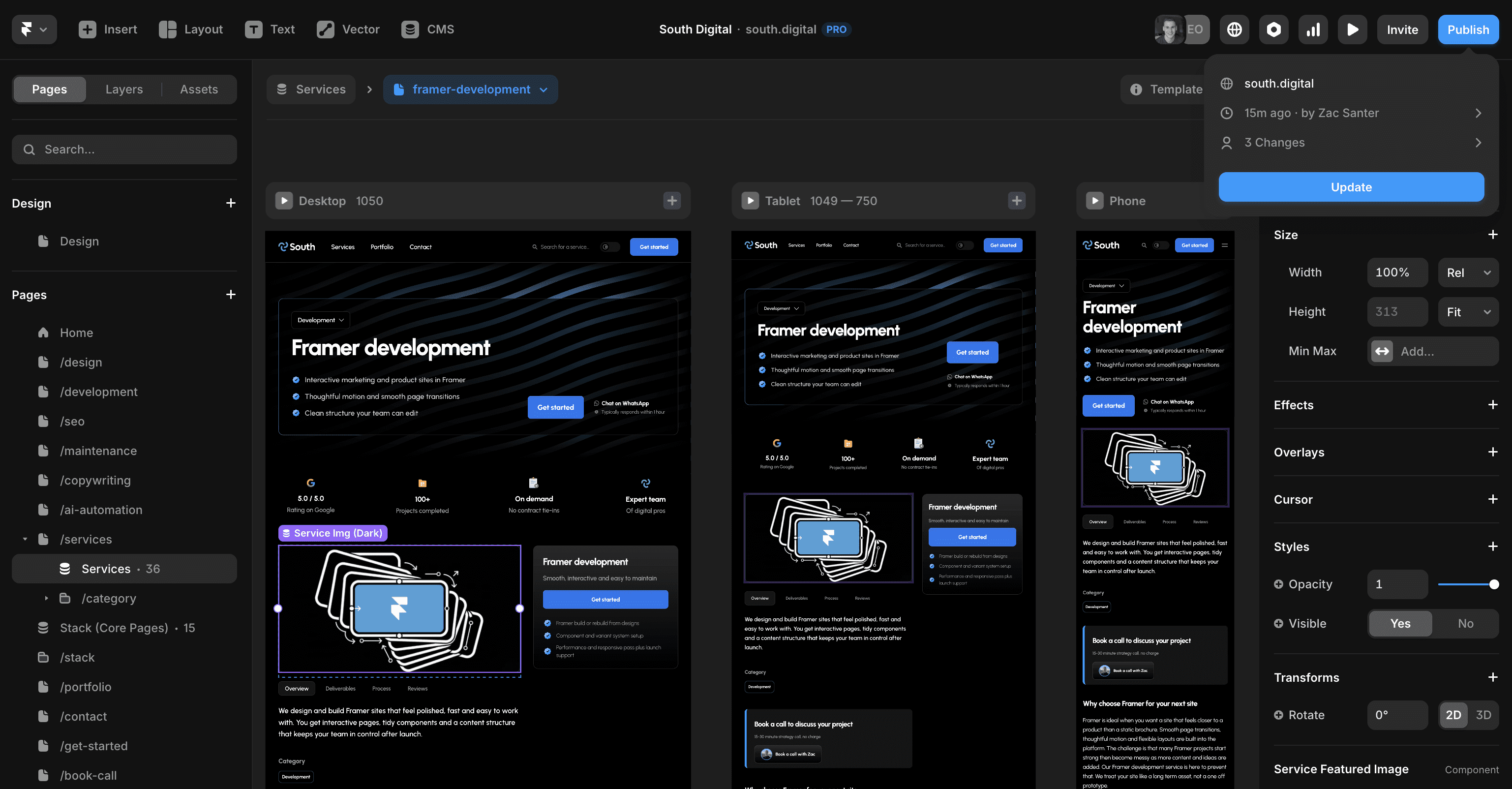A screenshot of a WordPress website in development for a company named 'Resurgam' with the tagline 'Old buildings. New life.' The site features an image of modern and older apartment buildings, and an overlay box displays the 'Welcome to WordPress!' message, suggesting the site is newly created or being set up.