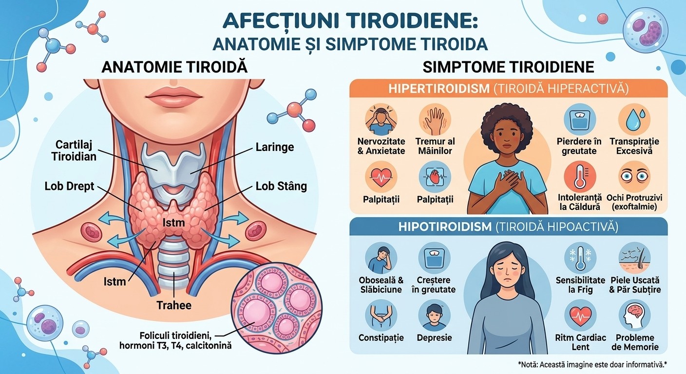 Afectiuni tiroidene - anatomie si simptome tiroida