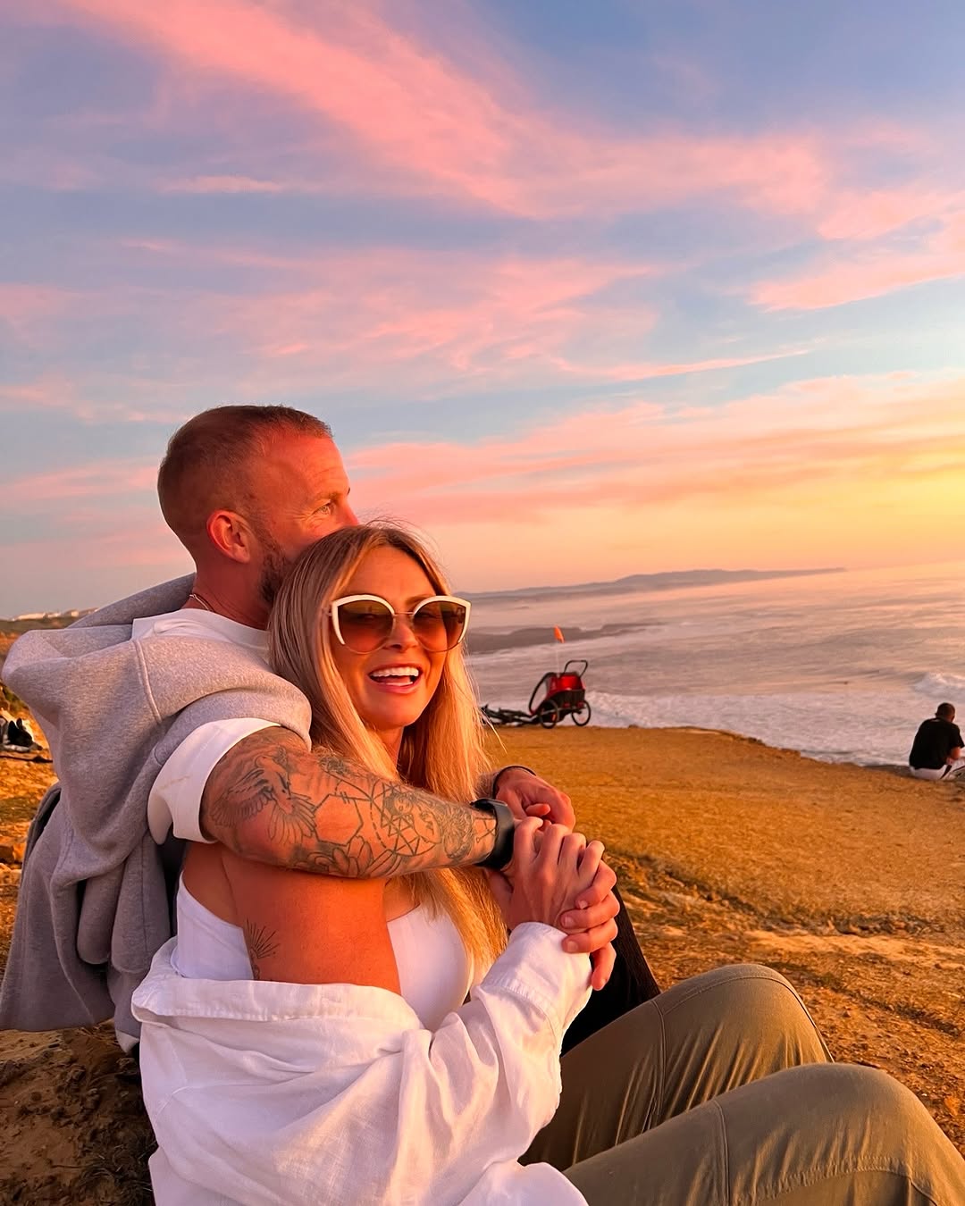 Man doing stunt at beach