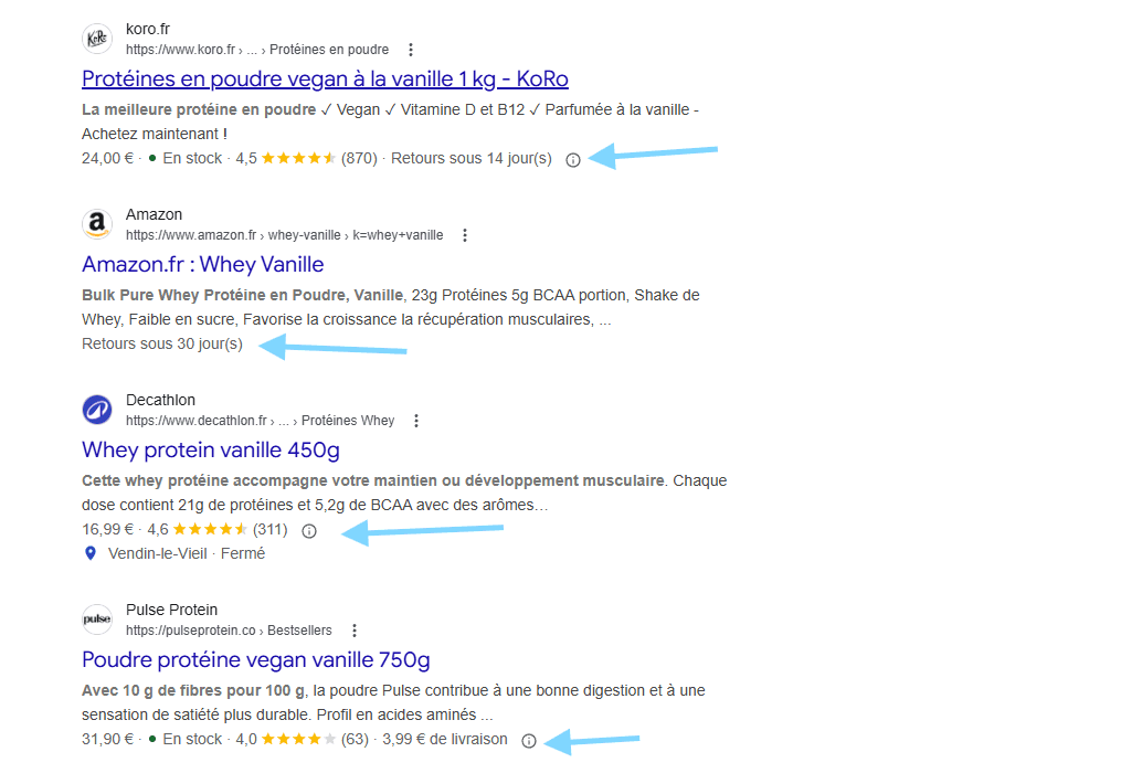 données structurées rich results