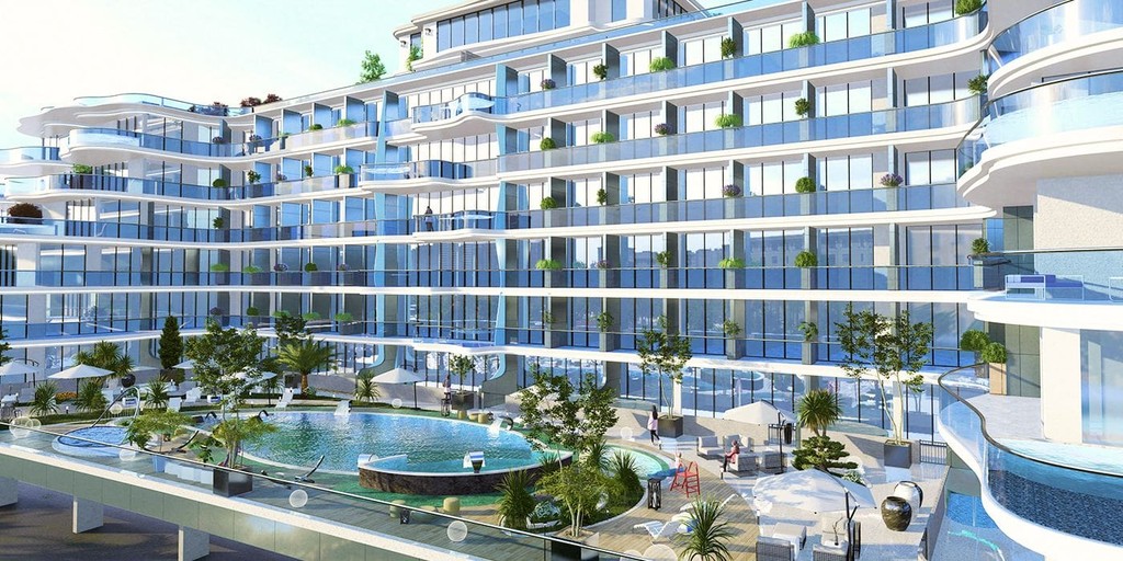 Samana Miami showcases a modern building with a sleek, futuristic design, emphasizing cutting-edge architecture.
