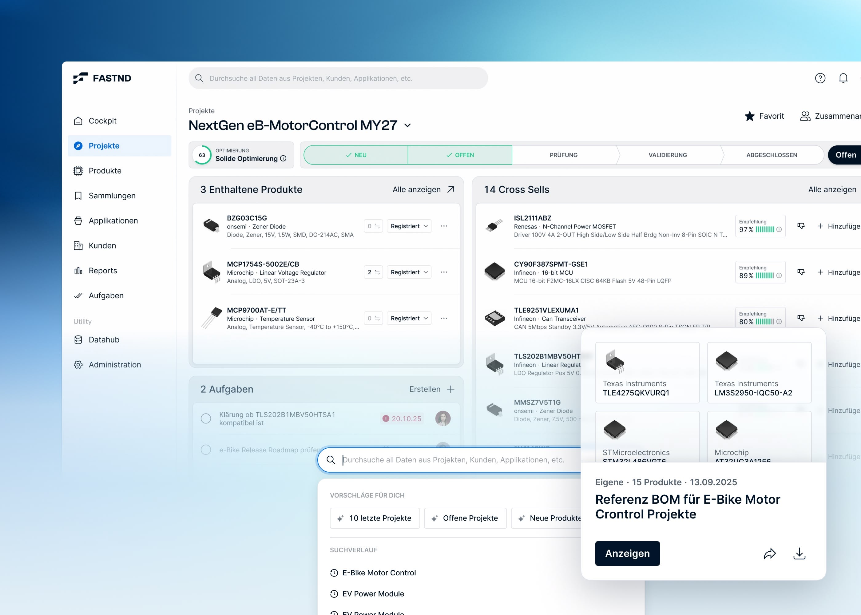 Zusammenstellung von Komponenten aus dem FASTND Projekt