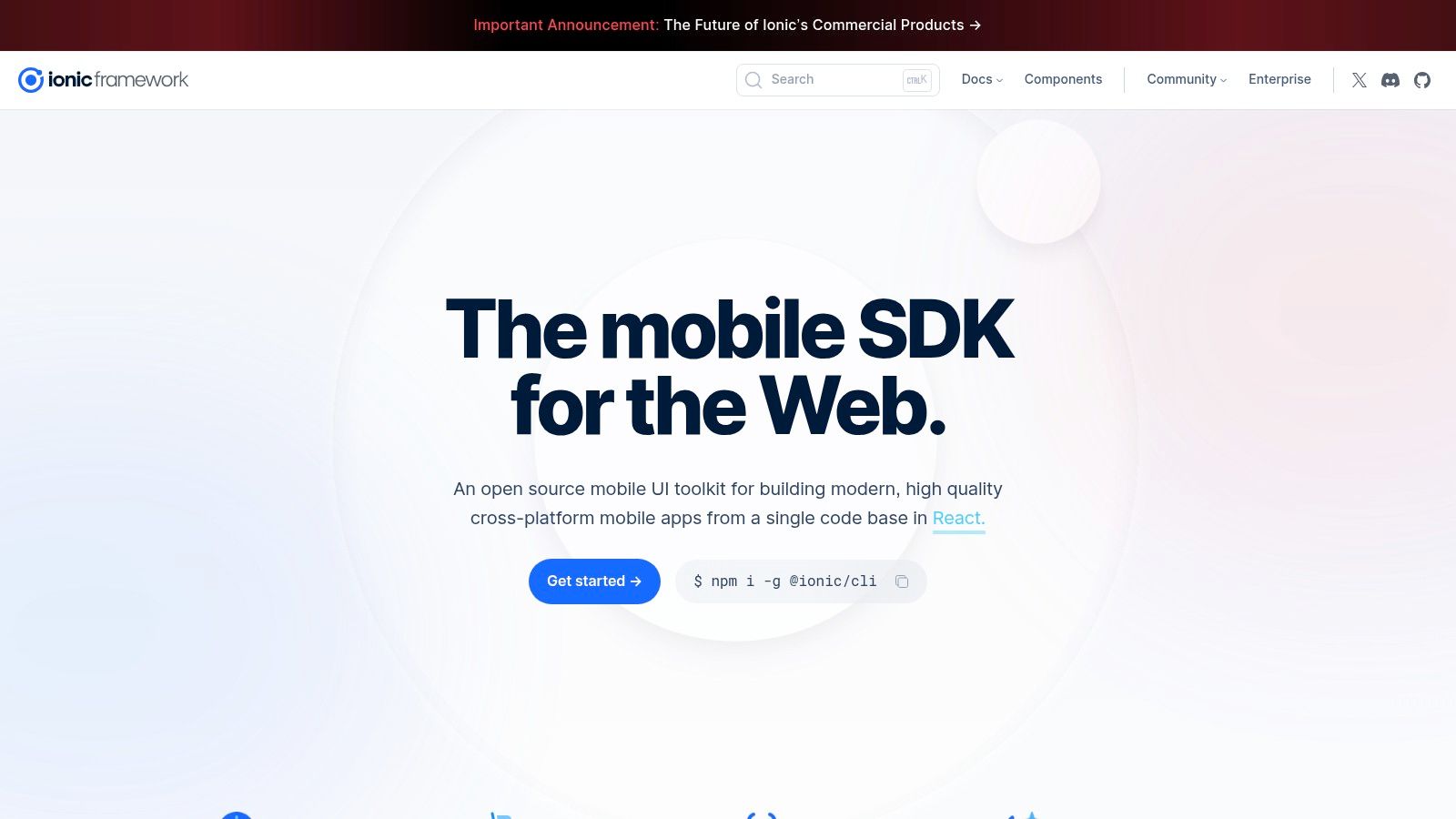 Ionic Framework + Capacitor (Ionic)