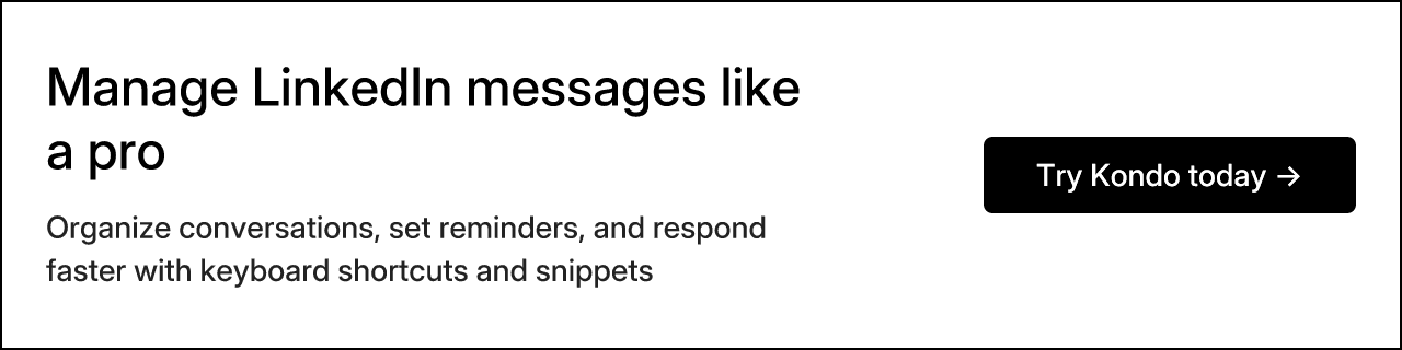 Manage LinkedIn messages like a pro