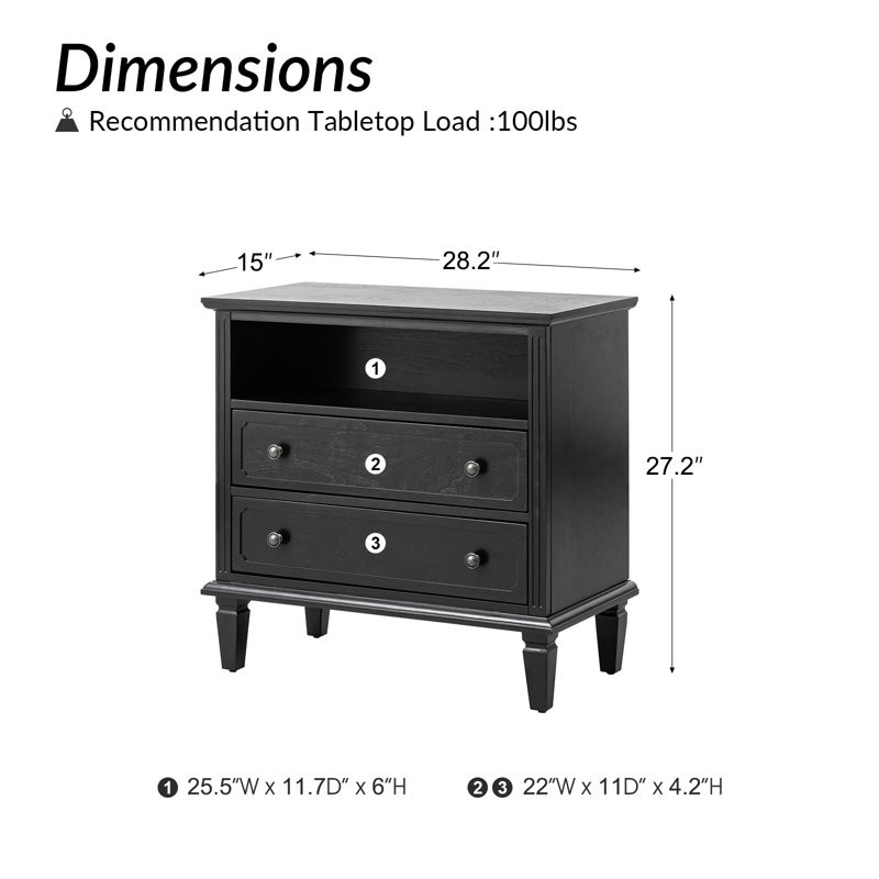 Amberlyn 2 drawer nightstand – A stylish and functional furniture piece, perfect for any modern home.