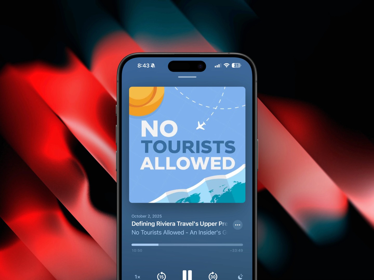 No Tourists Allowed podcast logo, produced by podcast studio x
