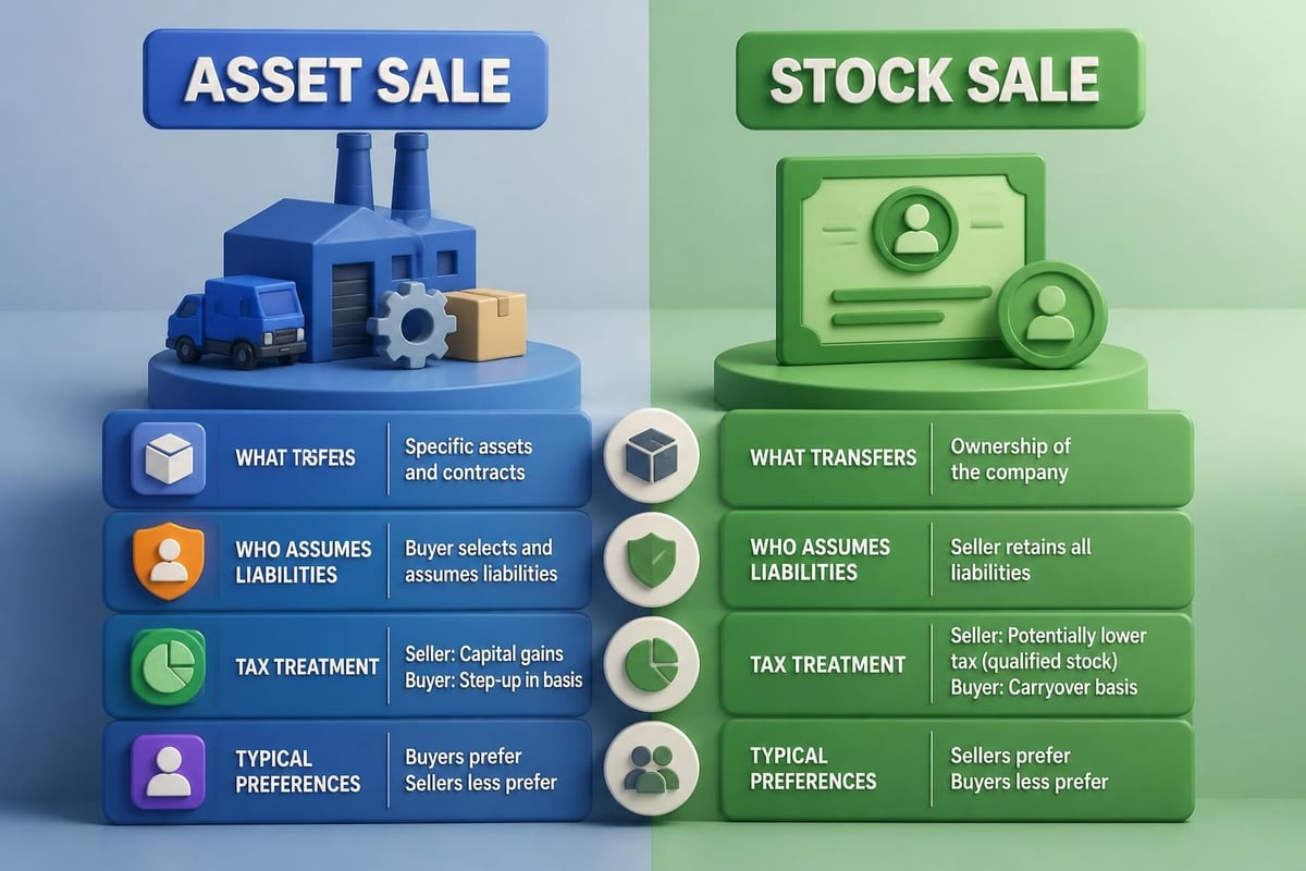 Asset versus stock sale comparison