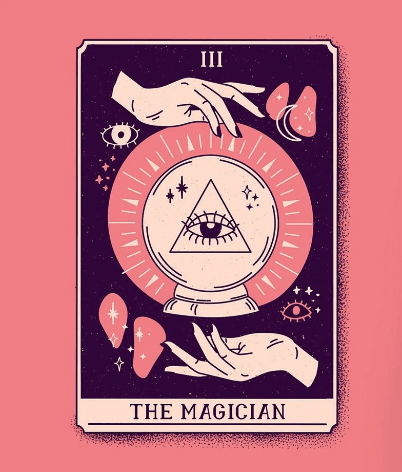 magical tarot card design