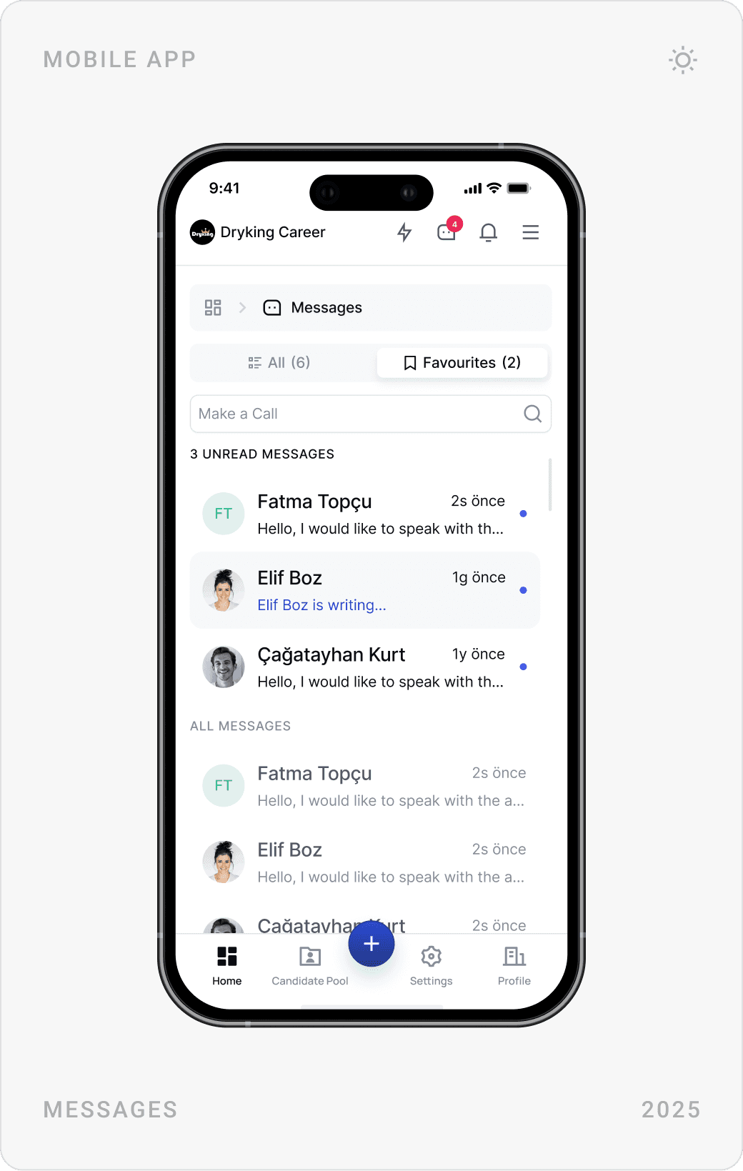 Clean Messages Inbox Mobile Design