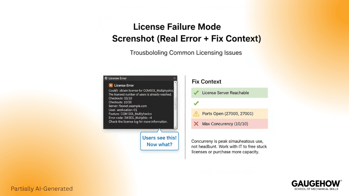 COMSOL license error with fix checklist
