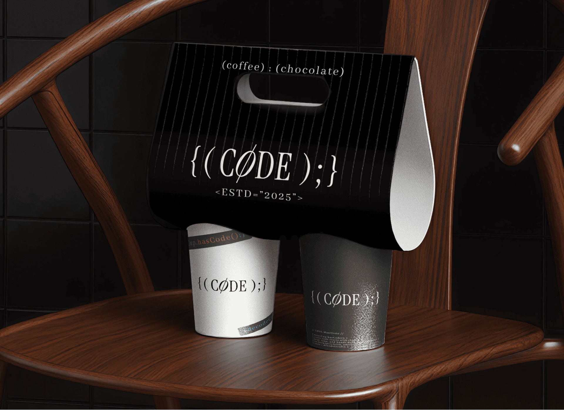 Code Coffee 咖啡廳 外帶咖啡杯設計
