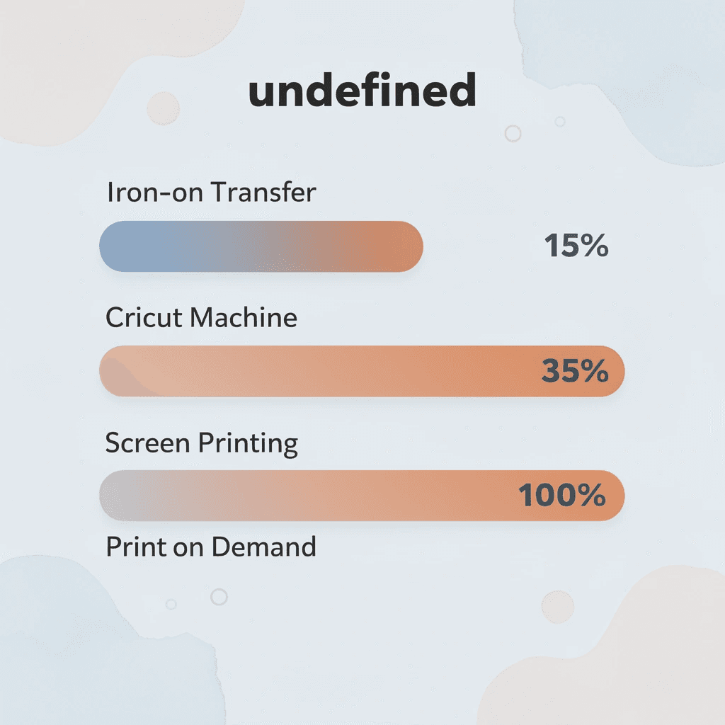 Bar chart showing relative cost comparison of printing methods - How to Print a Picture on a Shirt