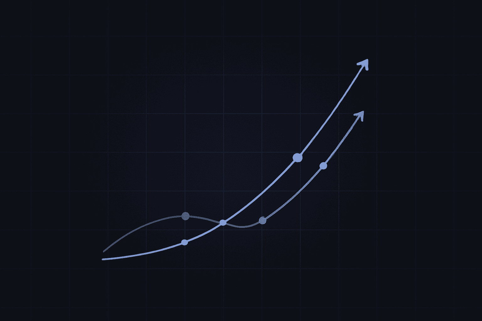 Upward line chart illustrating rapid weekly query growth of Perplexity against other engines