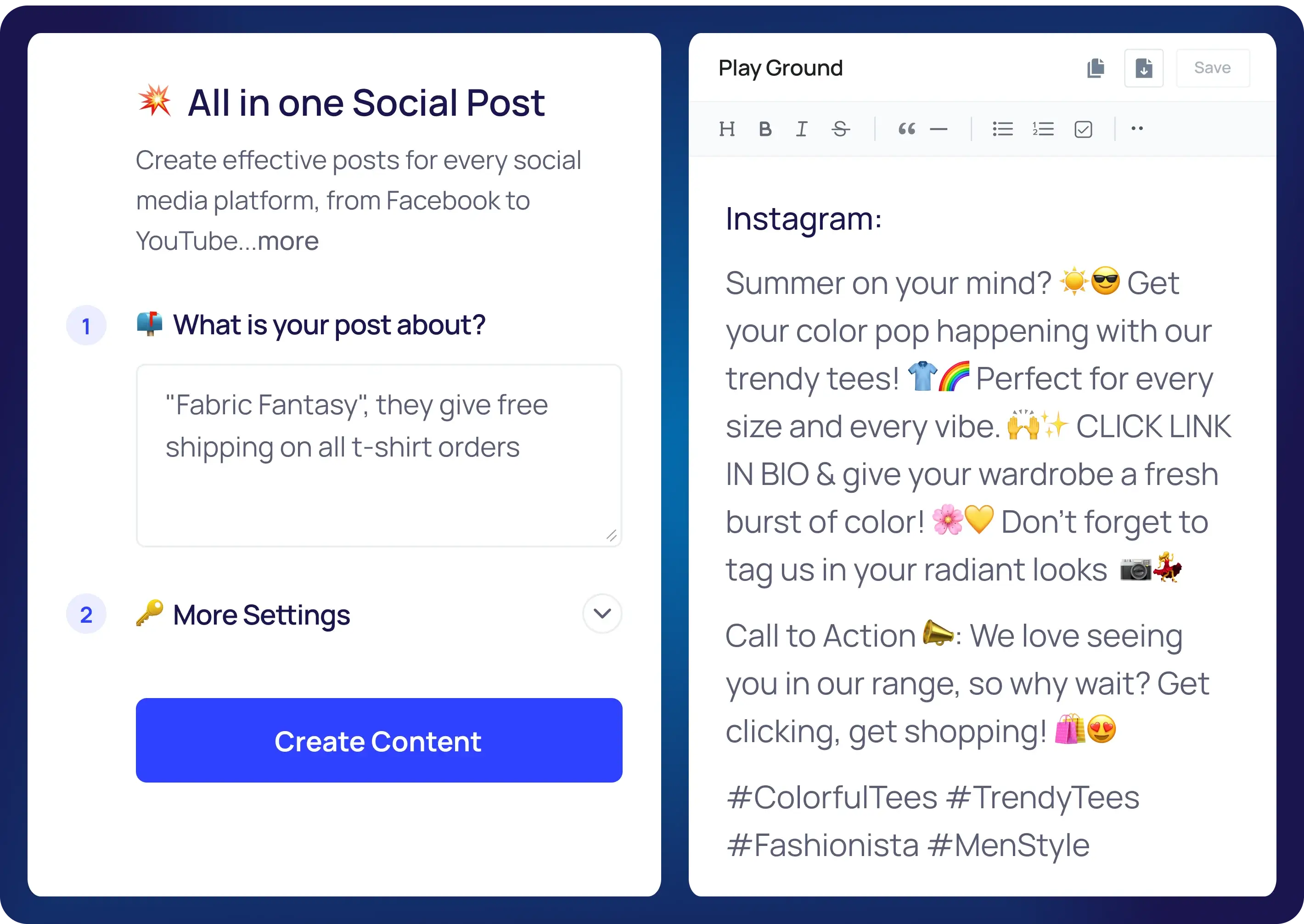 Social Media Post Generator Why Us Image
