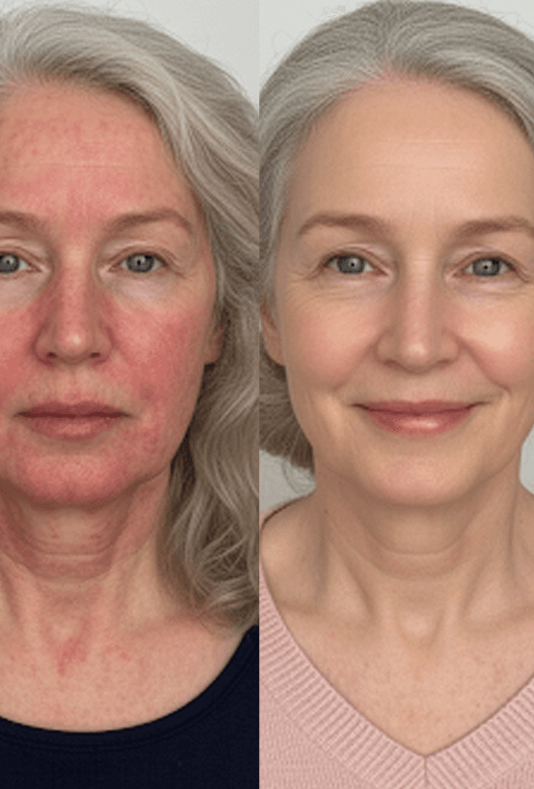 Before and after treatment - face