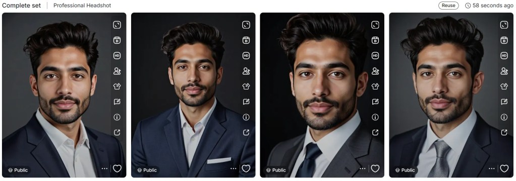 generate 4 free ai professional headshot photos