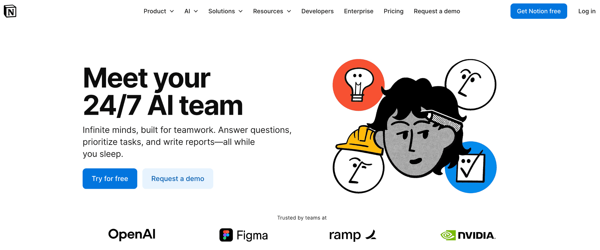 Notion homepage
