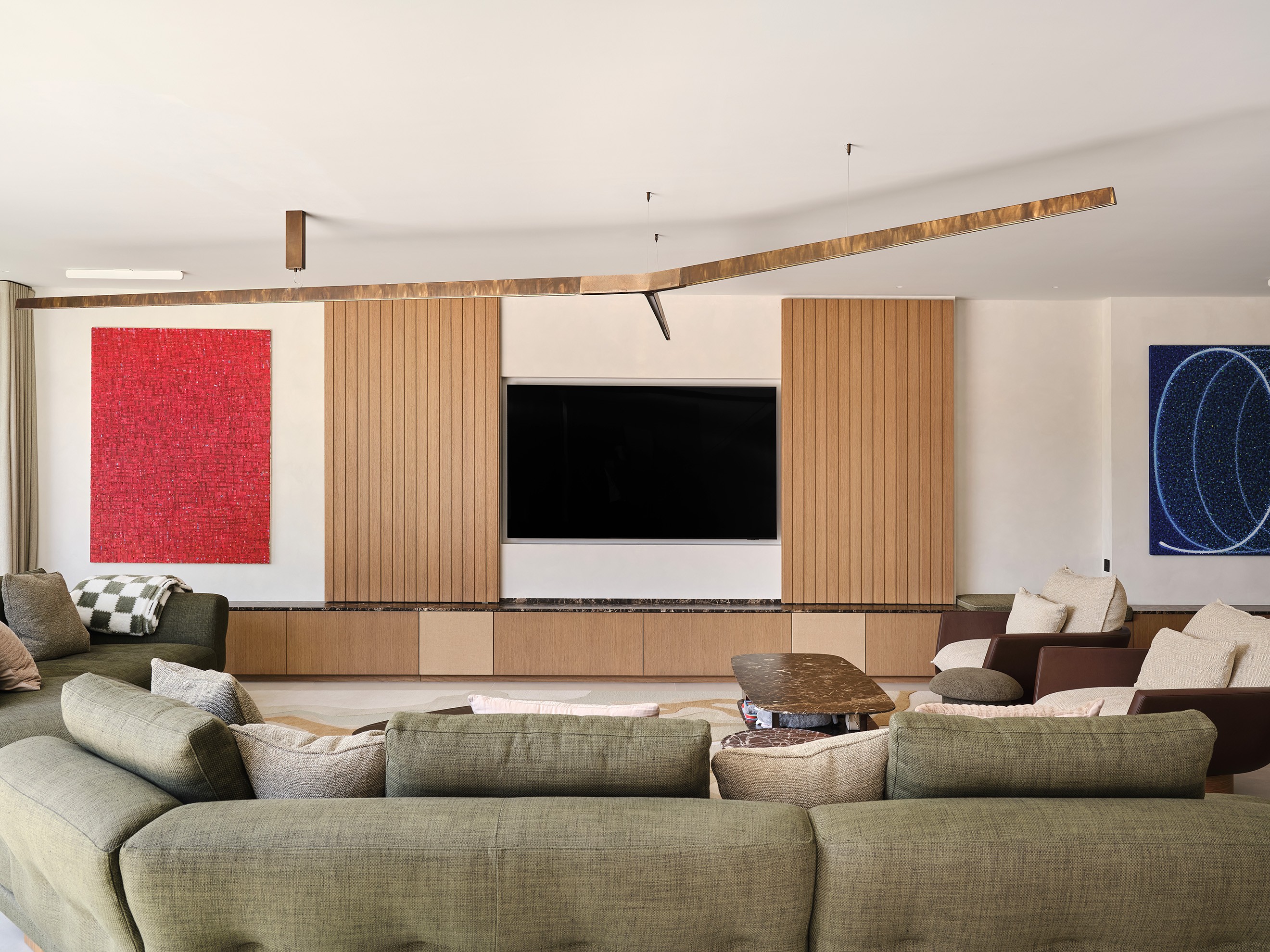 Bespoke tv cabinet - concealed tv joinery, Chamber Furniture London project