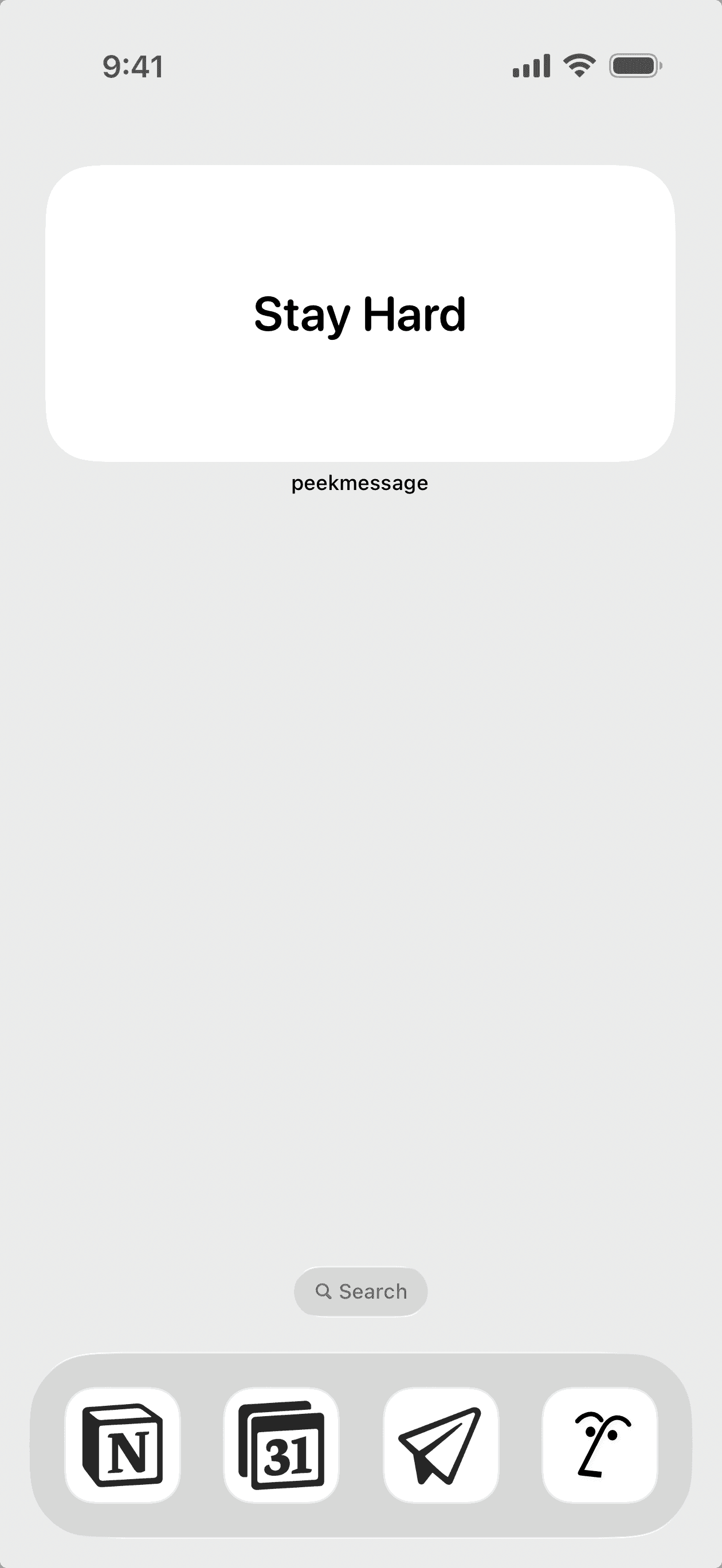 Peek Message widget