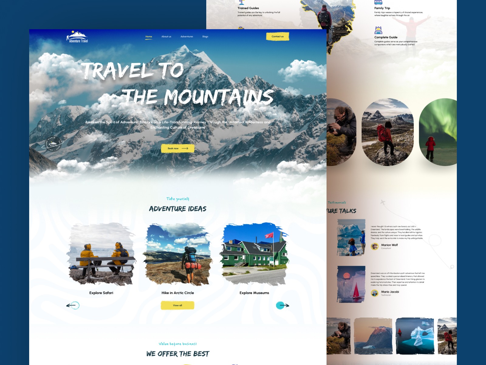 A home page of desserts shop website