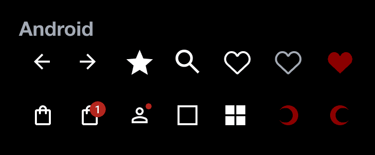 arndroid icons