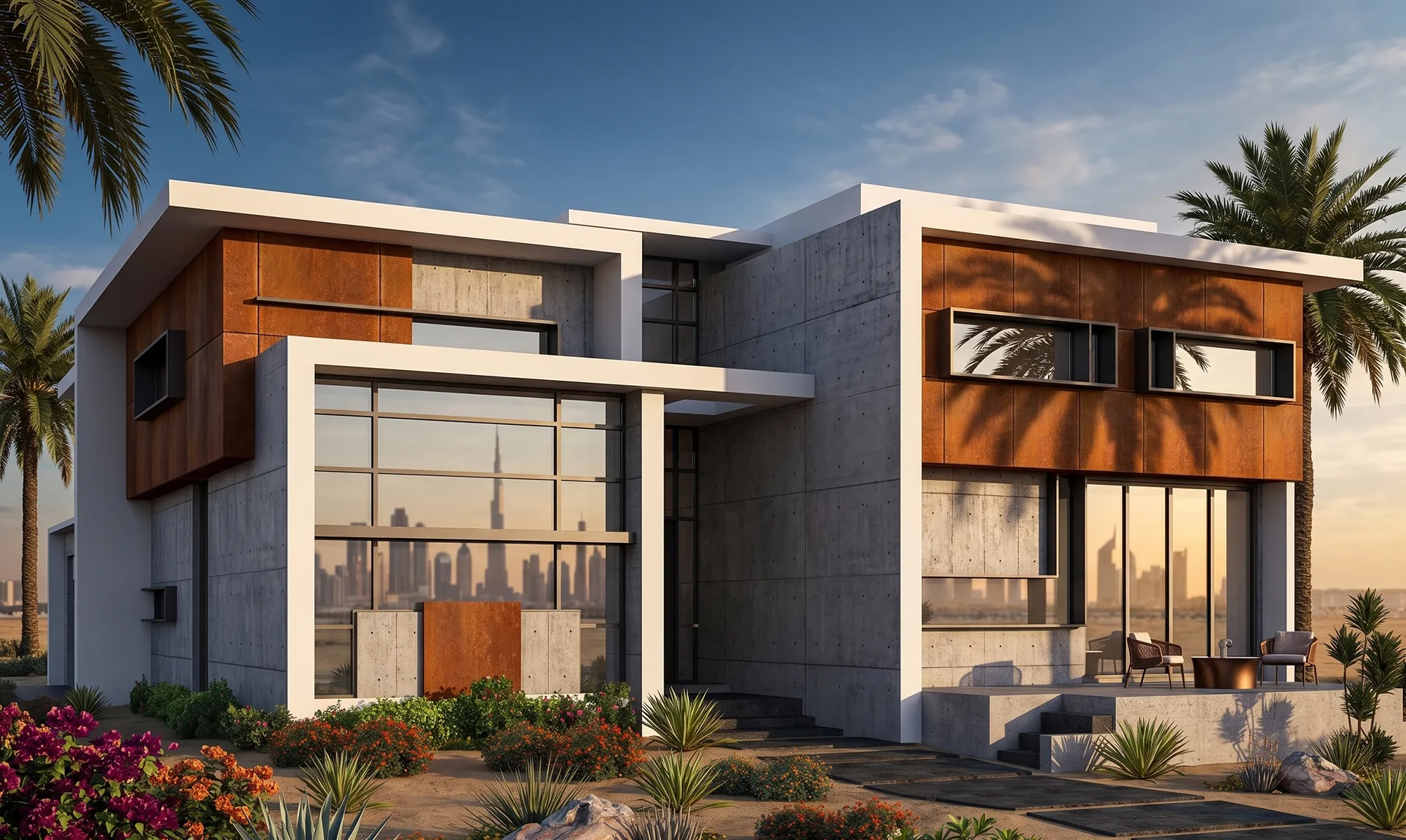 Modern desert home by SLD Architects with sleek lines and sustainable design.
