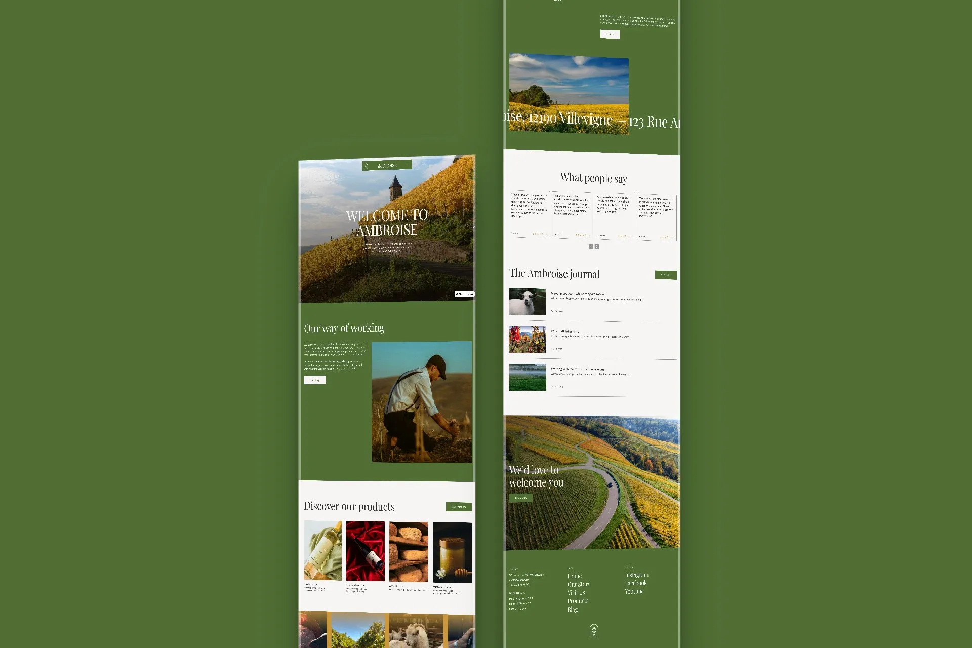 Before Shot of A Framer Agricultural Template Customization Customization