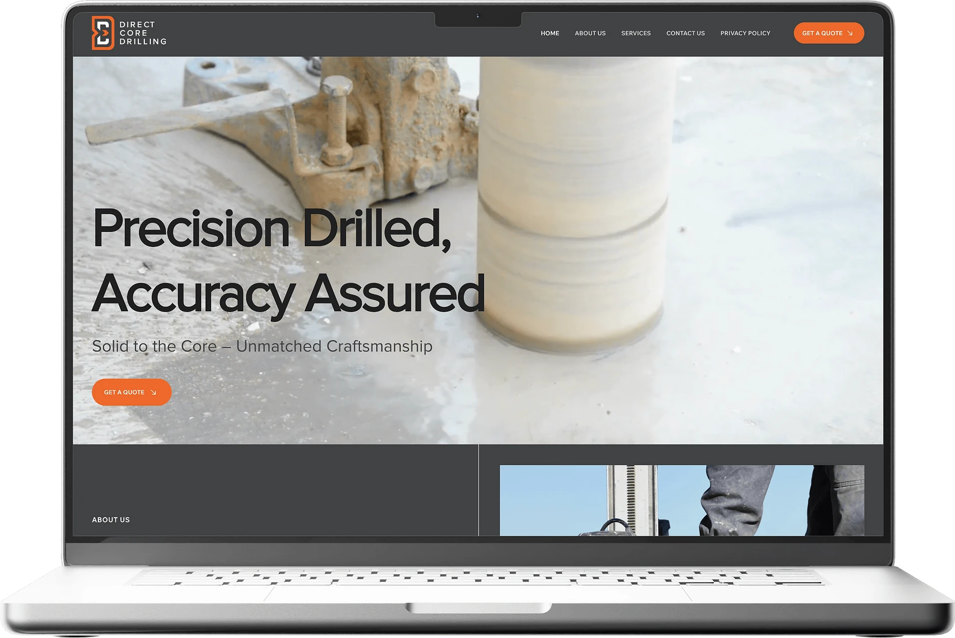 Web Design for Direct Core Drilling