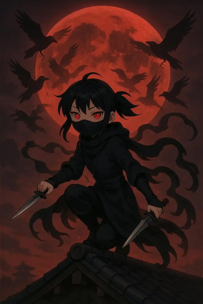 Anime shadow assassin made with ai fantasy character generator