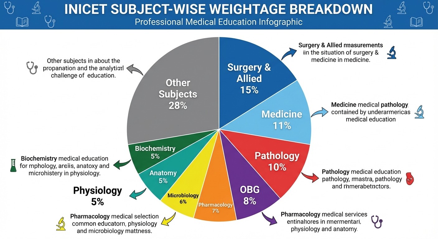 INICET Subject-wise Weightage Distribution 2026