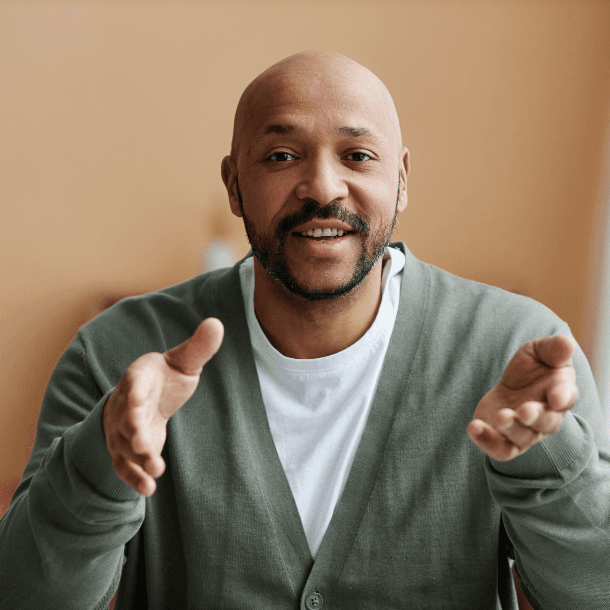 A person in a brown coat and beige cap walks with head down. Large text reads "grace" with stars. Below, the quote "For by grace are ye saved..." evokes a spiritual tone.