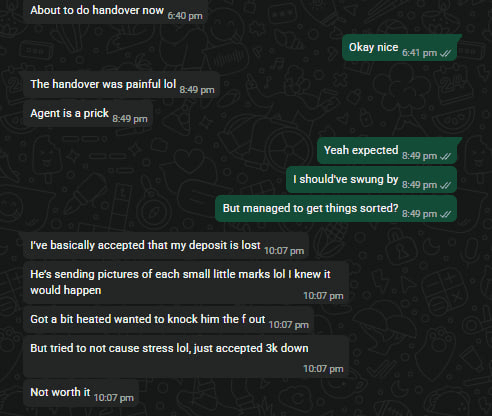 Conversation of rental hand over challenges