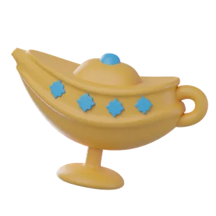 Free 3D oil lamp icon for Ramadan