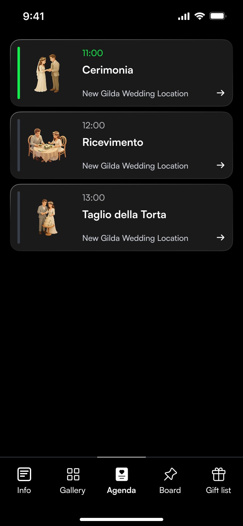 dettaglio evento dell'app di togevent