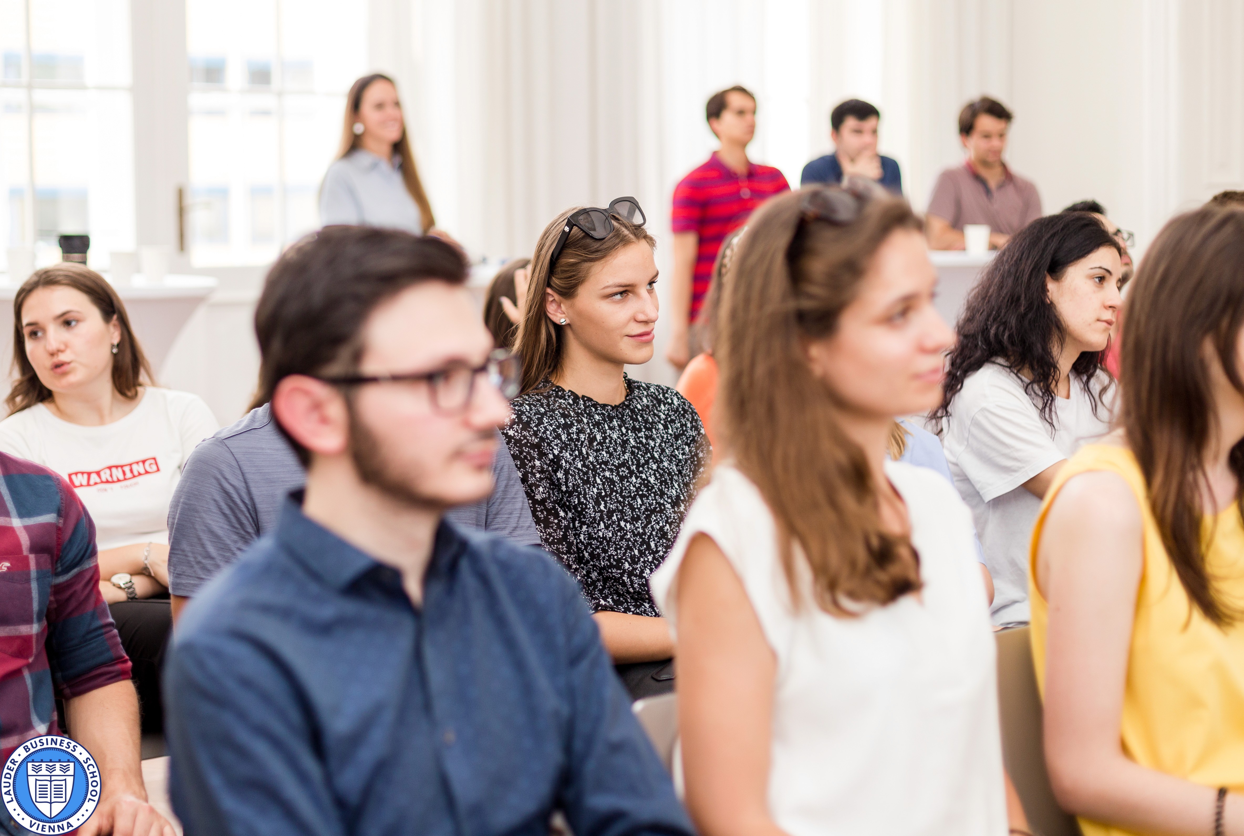 LBS students listening to EO of Austrian Airlines , Dr. Alexis von Hoensbroech