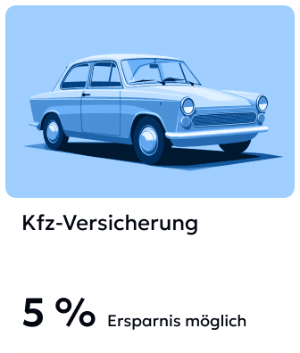 Illustration für die Kfz-Versicherung, die ein Auto zegt