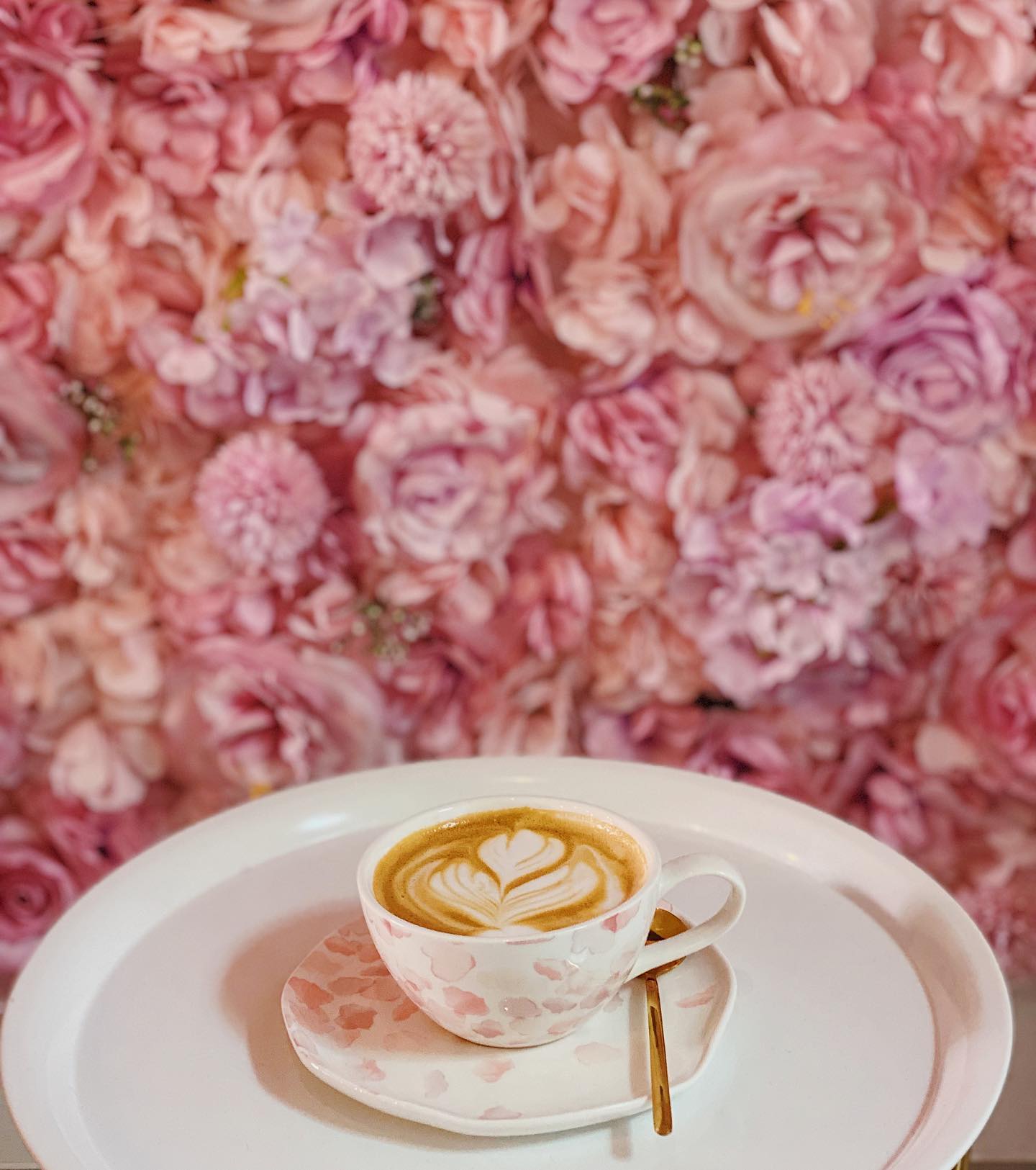 Cafe Renis pink rose wall