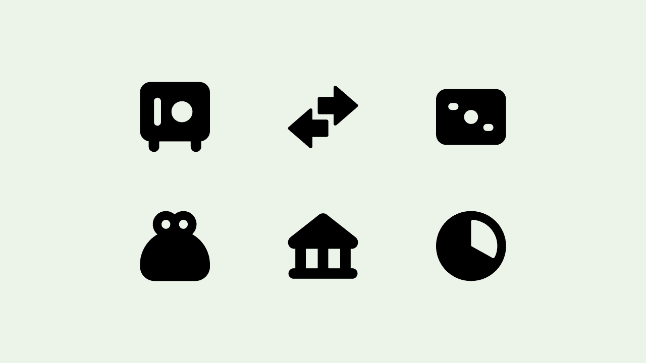 Cyber Solid Finance Icon Set