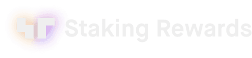 Staking Rewards logo on black background, a partner of Cosmoverse, a premier institutional summit for blockchain infrastructure and digital assets conference. at Cosmoverse summit