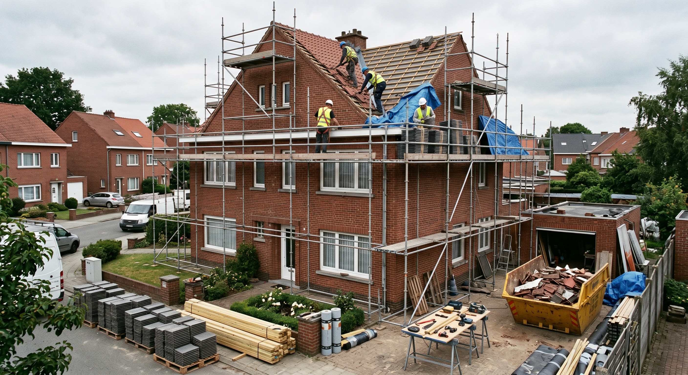 chantier renovation toiture