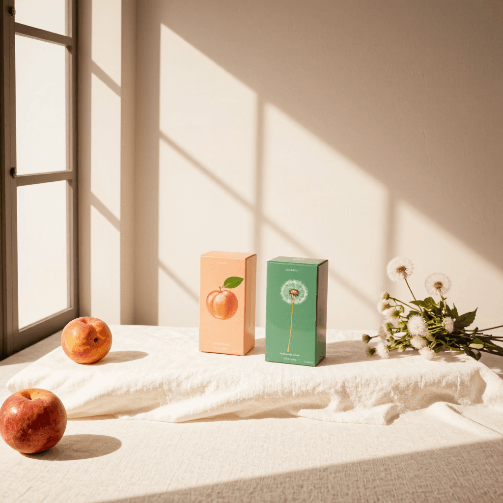 product photography of two boxes of cosmetic products