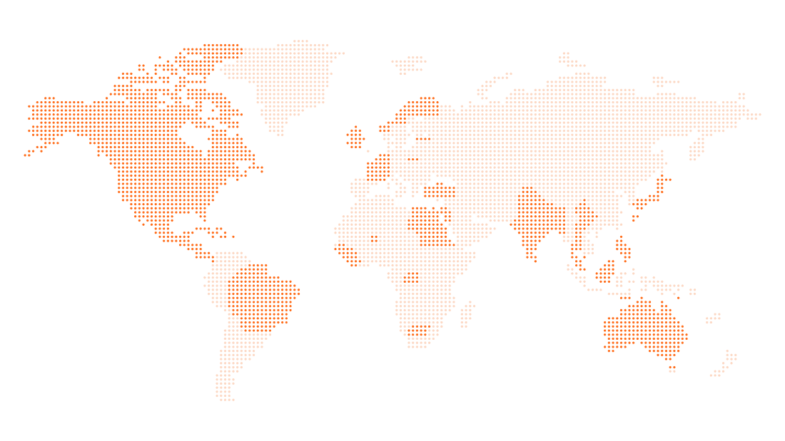 A world map highlighting the global opportunities to make money from home by joining our community of remote AI trainers.