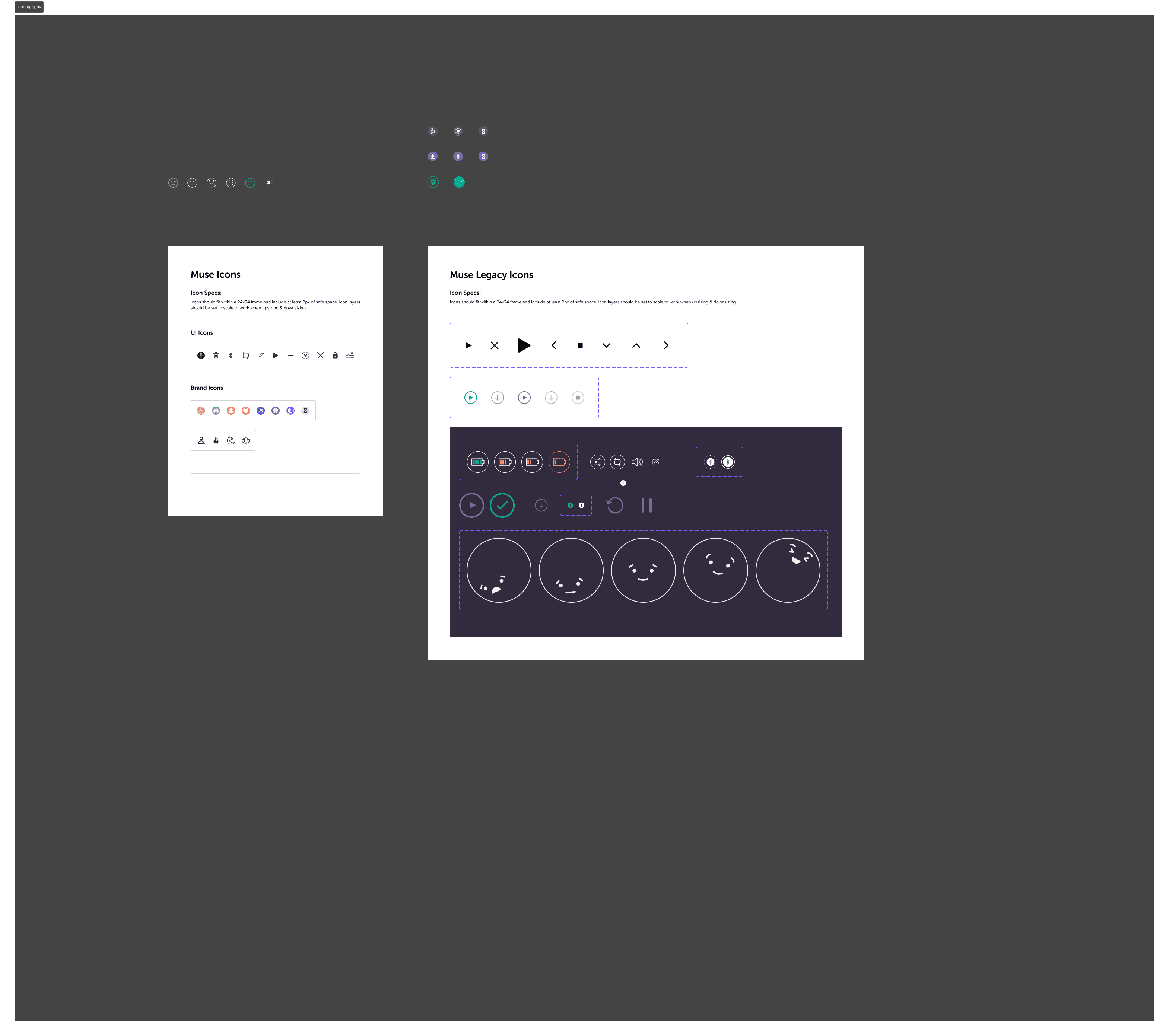 Iconography set for the Muse design system