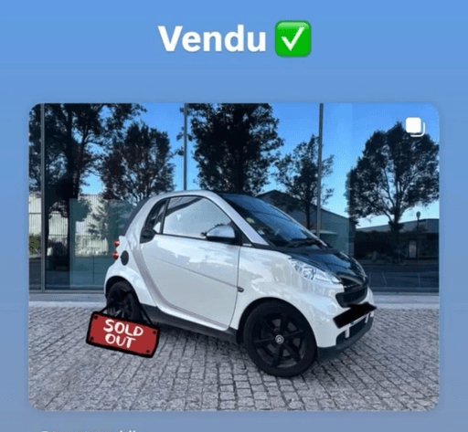 Smart vendue par un membre